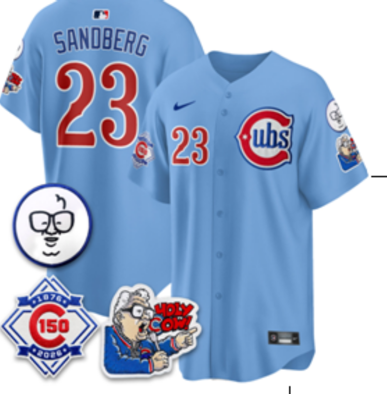 Men 2026 Chicago Cubs #23 Sandberg blue Game Nike MLB Jersey 082201->chicago cubs->MLB Jersey